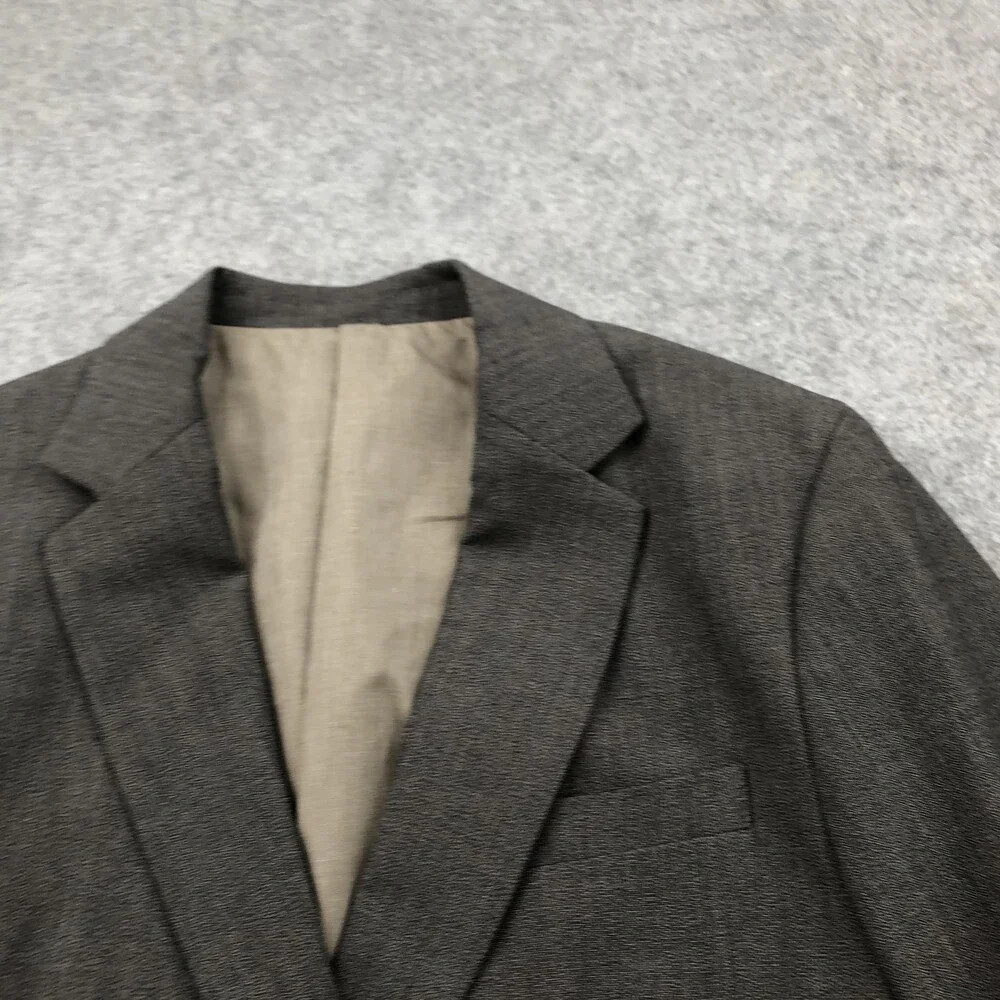 Zara Man Blazer Mens 40 Gray Double Breasted Patch Pocket Sport Coat Jacket